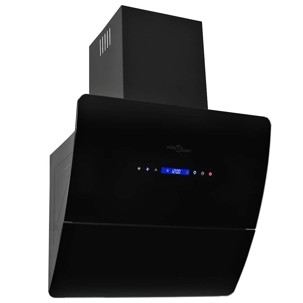 Vidaxl Wall Extractor Hood 756 m³ u 60 cm de acero inoxidable negro