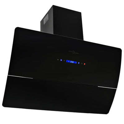 Cappuccio di estrattore per pareti Vidaxl 756 m³ U 90 cm in acciaio inossidabile nero