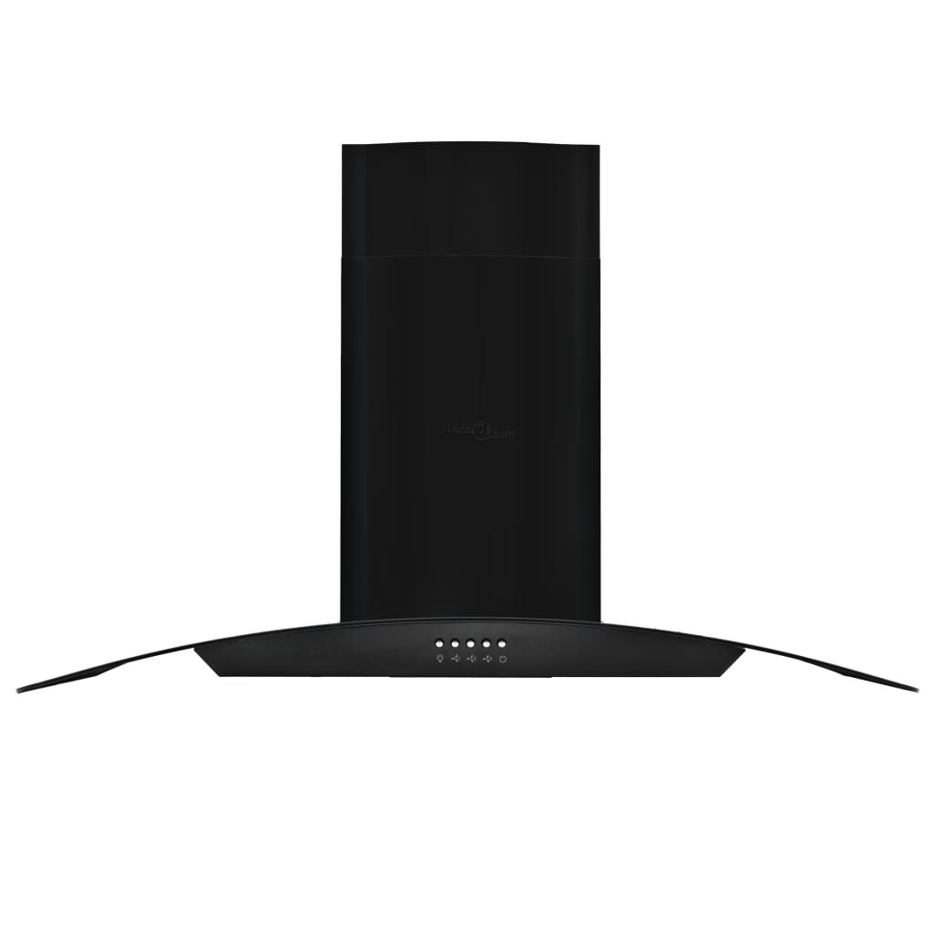Cappuccio di estrattore per pareti Vidaxl 756 m³ U 90 cm in acciaio inossidabile nero