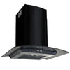 Vidaxl Wall Extractor Hood 756 m³ u 60 cm de acero inoxidable negro