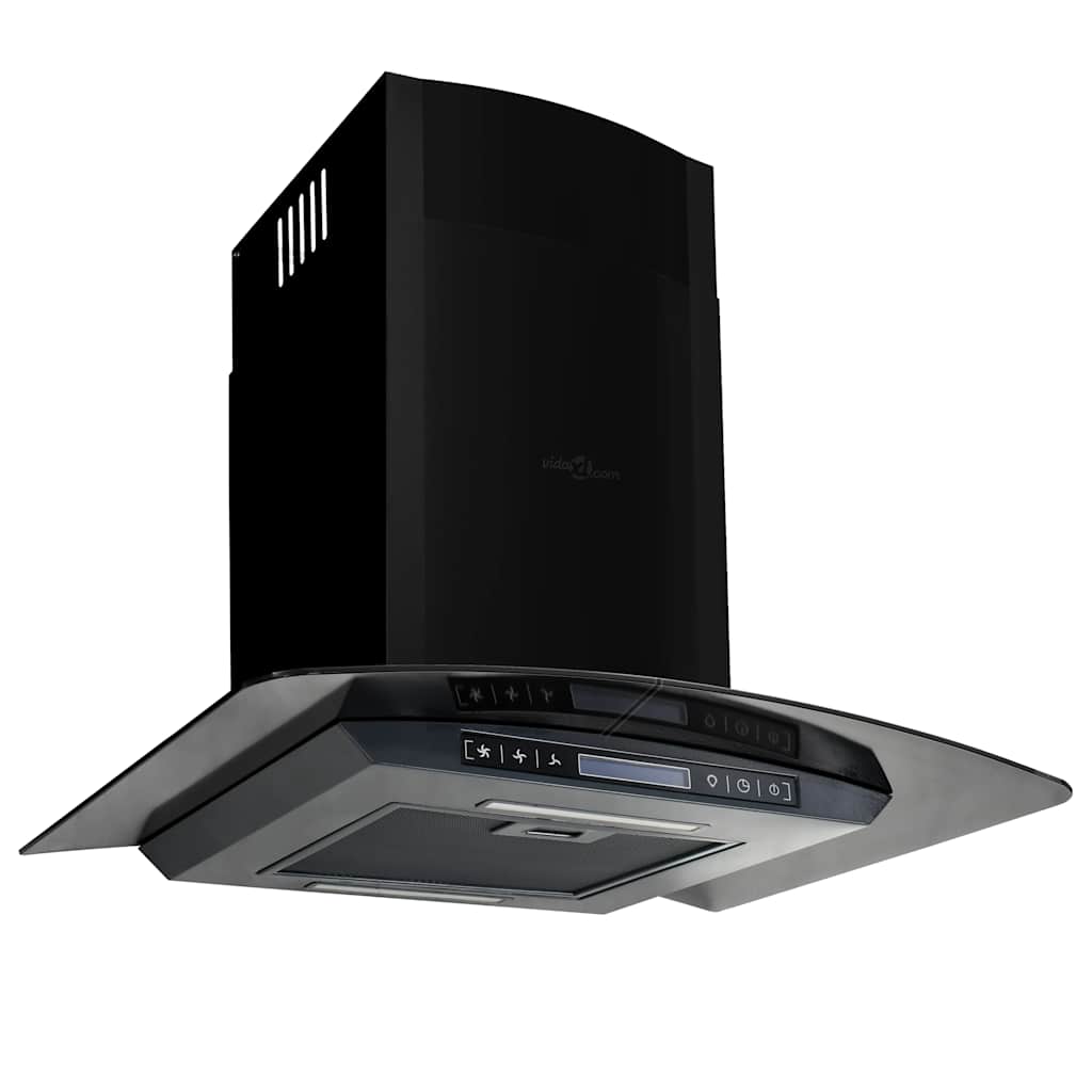 Vidaxl Wall Extractor Hood 756 m³ u 60 cm de acero inoxidable negro