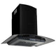 Vidaxl Wall Extractor Hood 756 m³ u 60 cm de acero inoxidable negro