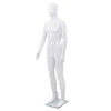 Vidaxl Estalage muñeca macho con pie de vidrio 175 cm blanco brillante