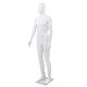 Vidaxl Estalage muñeca macho con pie de vidrio 175 cm blanco brillante