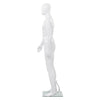 Vidaxl Estalage muñeca macho con pie de vidrio 175 cm blanco brillante