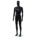 Vidaxl Estalage muñeca macho con pie de vidrio 185 cm de negro brillante
