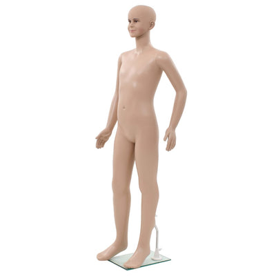 Vidaxl Estalage doll child with glass foot 140 cm beige