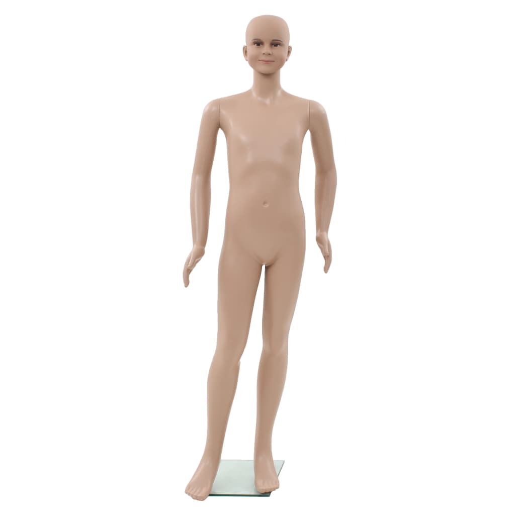 Bambola di estalage vidaxl bambino con piede di vetro 140 cm beige