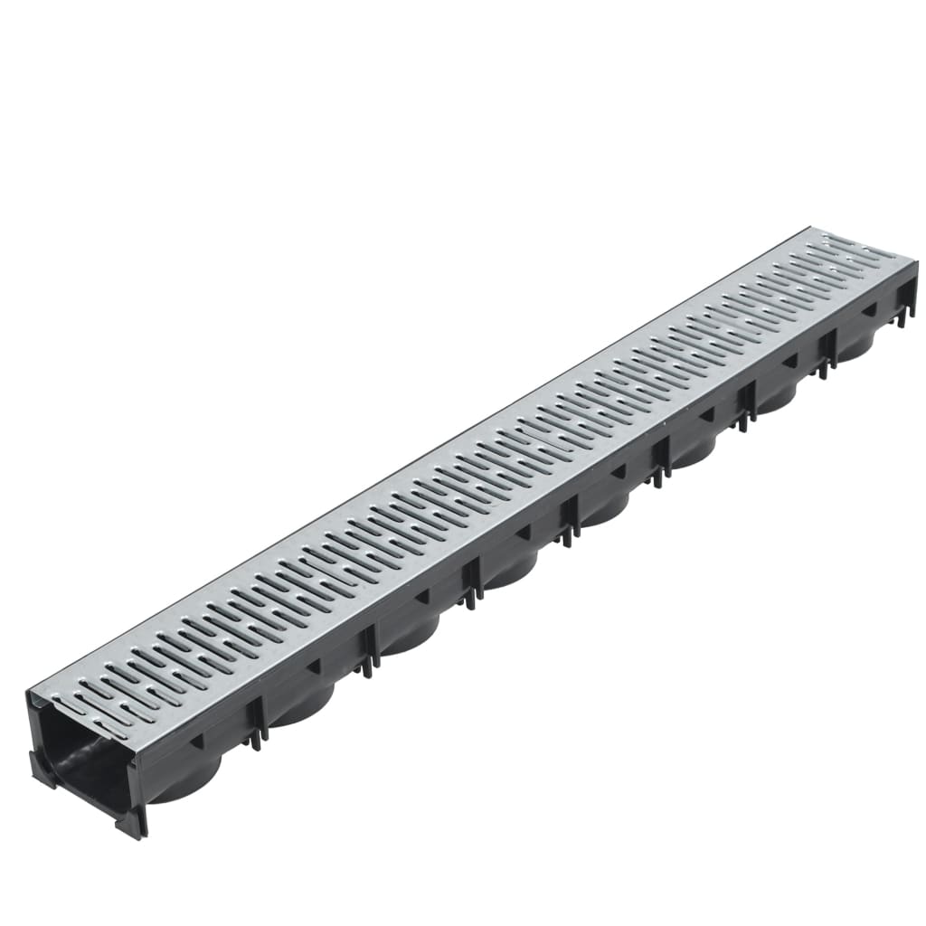 Canaletas de drenaje de Vidaxl 3 M M M de acero galvanizado 3 STS