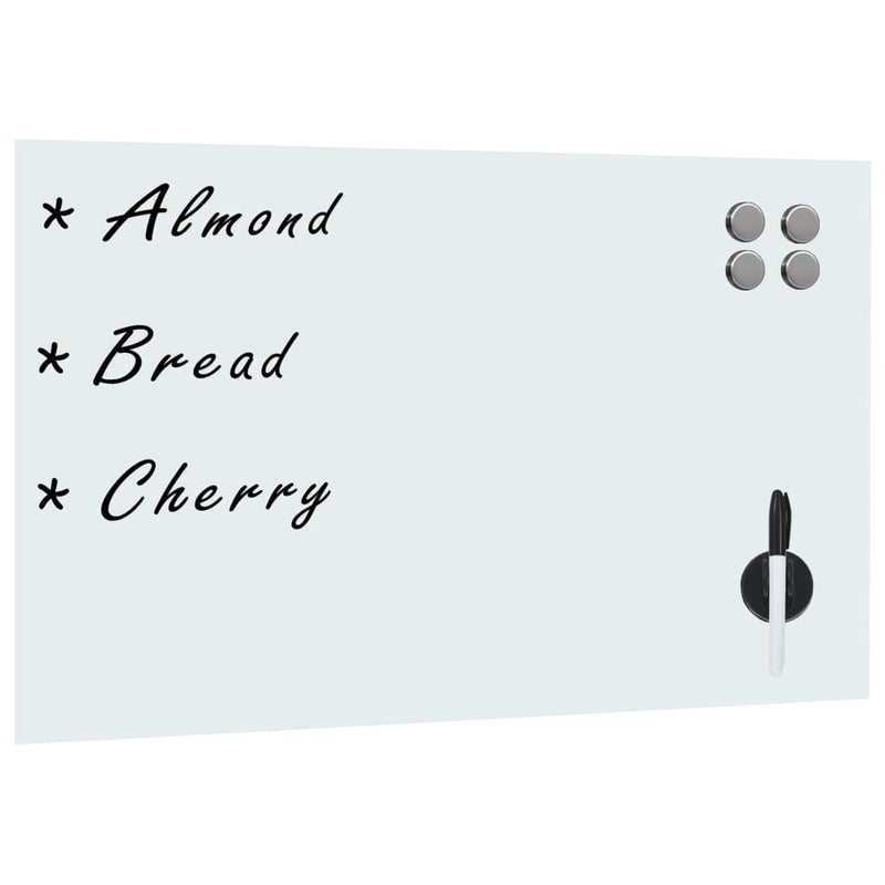 Vidaxl whiteboard voor aan de wand magnetisch 60x40 cm glas
