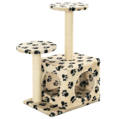 Vidaxl Cat Ranging Post con postes de rascado de sisal de 60 cm Pootprints beige