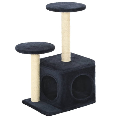 Vidaxl Cat Rastreing Post con postes de rascado de sisal 60 cm de azul oscuro