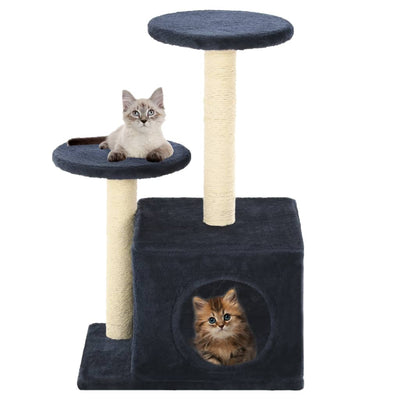 Vidaxl Cat Rastreing Post con postes de rascado de sisal 60 cm de azul oscuro