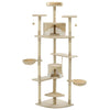 Vidaxl Cat rasking Post con graffi di sisal 203 cm beige e bianco