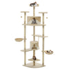 Vidaxl kattenkrabpaal met sisal krabpalen 203 cm beige en wit