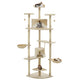 Vidaxl Cat rasking Post con graffi di sisal 203 cm beige e bianco
