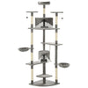 Vidaxl Cat rasking Post con graffi di sisal 203 cm grigio e bianco