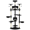 Vidaxl Cat Grakeding Post con graffi di sisal 203 cm in bianco e nero