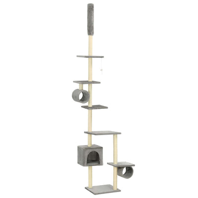 Vidaxl Cat Ranging Post con postes de rascado de sisal 260 cm de gris