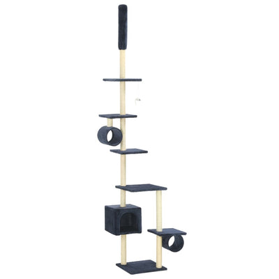 Vidaxl Cat Ranging Post con postes de rascado de sisal 260 cm de azul oscuro