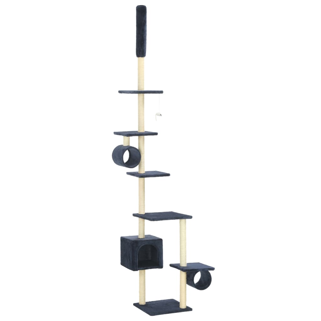 Vidaxl Cat Grakeding Post con graffi di sisal 260 cm blu scuro