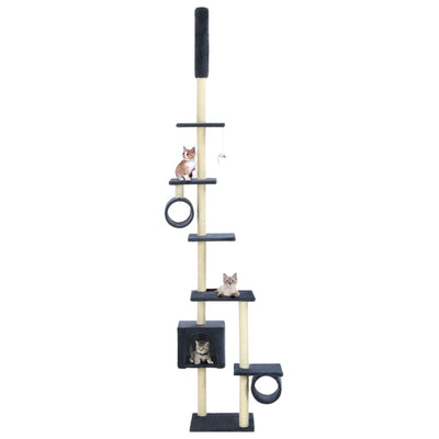 Vidaxl Cat Ranging Post con postes de rascado de sisal 260 cm de azul oscuro