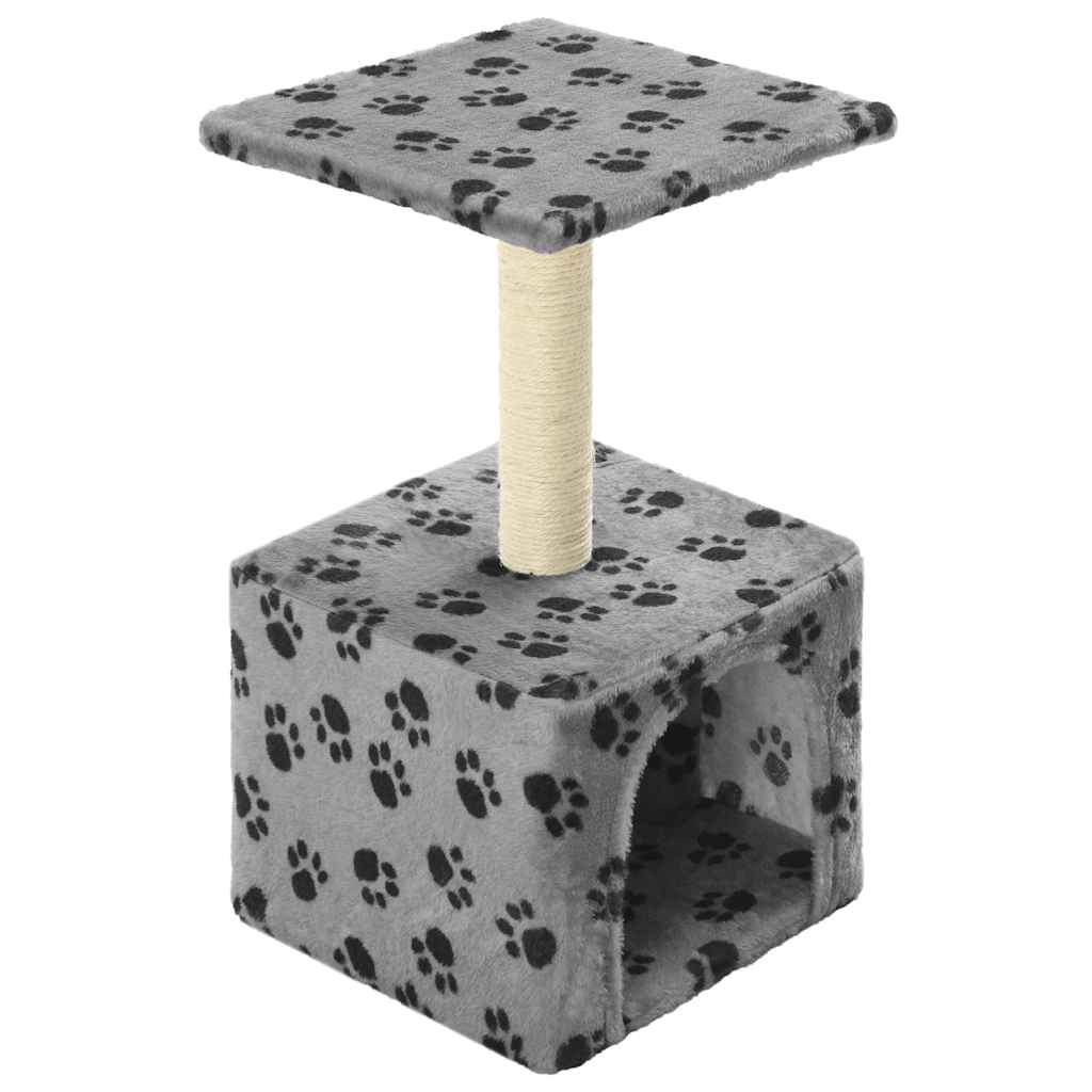 Vidaxl Cat Grakeding Post con sisal graffiaggio post 55 cm pootprints grigio