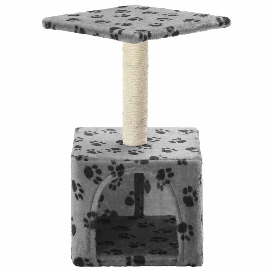 Vidaxl Cat Grakeding Post con sisal graffiaggio post 55 cm pootprints grigio