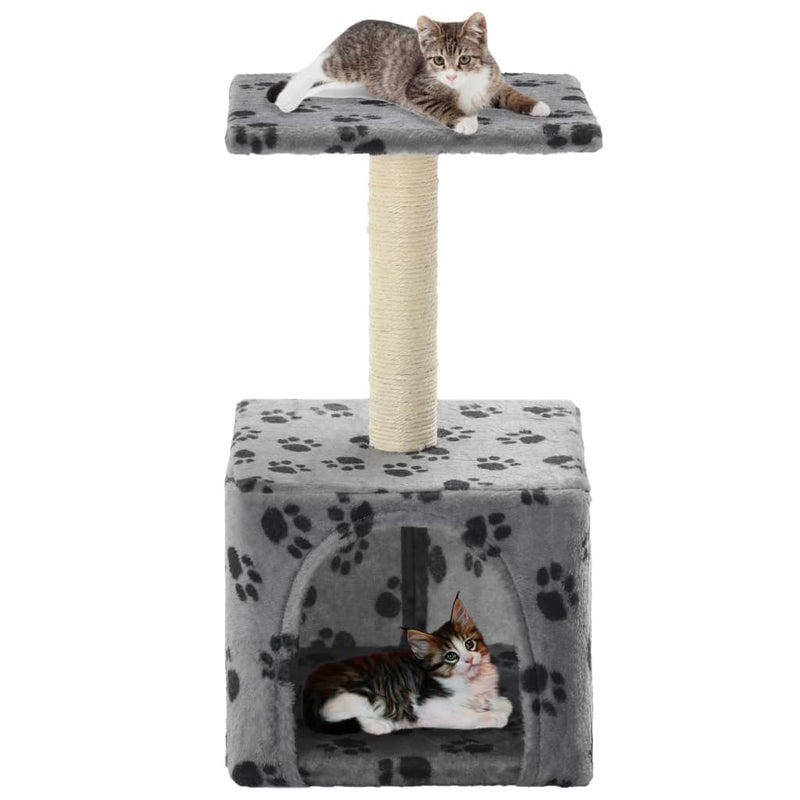 Vidaxl Cat Rangeing Post con Sisal Rastreing Post 55 cm Pootprints Gray