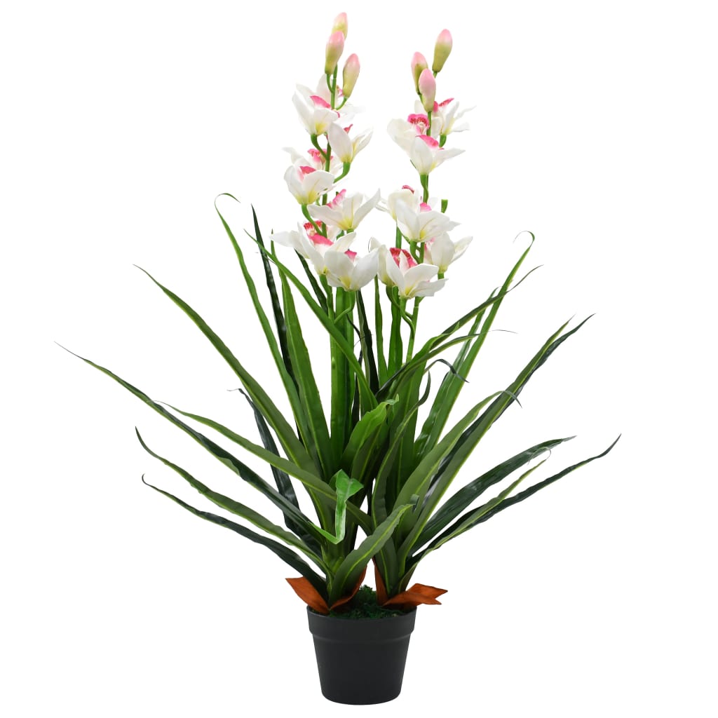 Planta artificial Vidaxl con orquídea de macidio de maceta 100 cm verde