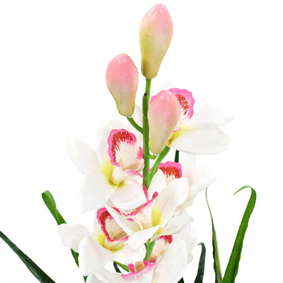 Planta artificial Vidaxl con orquídea de macidio de maceta 100 cm verde