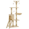 Vidaxl Cat Rastreing Post con postes de rascado de sisal 138 cm beige