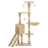 Vidaxl Cat Rastreing Post con postes de rascado de sisal 138 cm beige