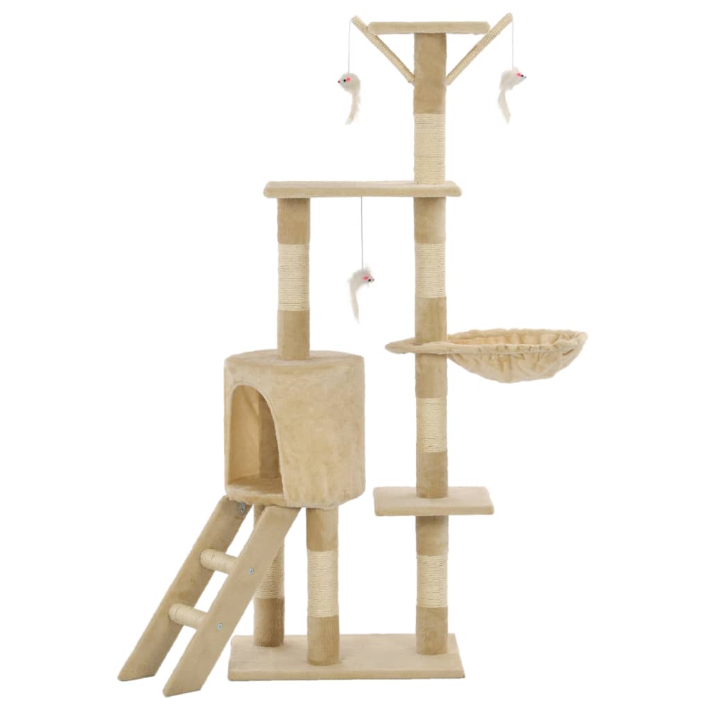Vidaxl Cat Grakeding Post con graffi di sisal 138 cm beige