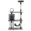 Vidaxl Cat Ranging Post con postes de rascado de sisal 140 cm Pootprints Gray