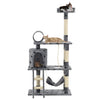 Vidaxl Cat Ranging Post con postes de rascado de sisal 140 cm Pootprints Gray