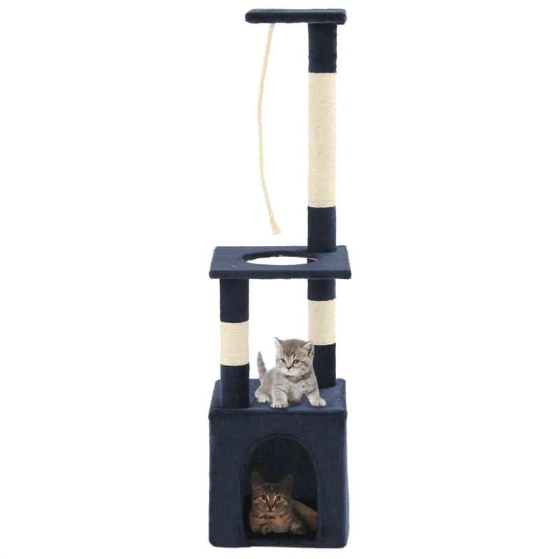 Vidaxl Cat rashing Post con graffi di sisal 109 cm blu scuro