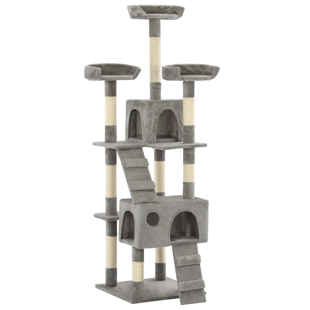 Vidaxl Cat rasking Post con graffi di sisal 170 cm grigio