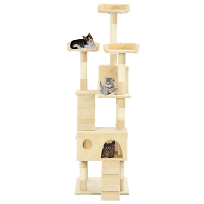 Vidaxl Cat rashing Post con graffi di sisal da 170 cm beige