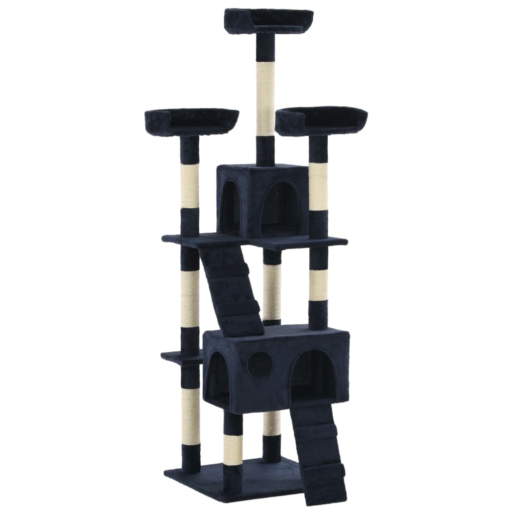 Vidaxl Cat rasking Post con graffi di sisal 170 cm blu