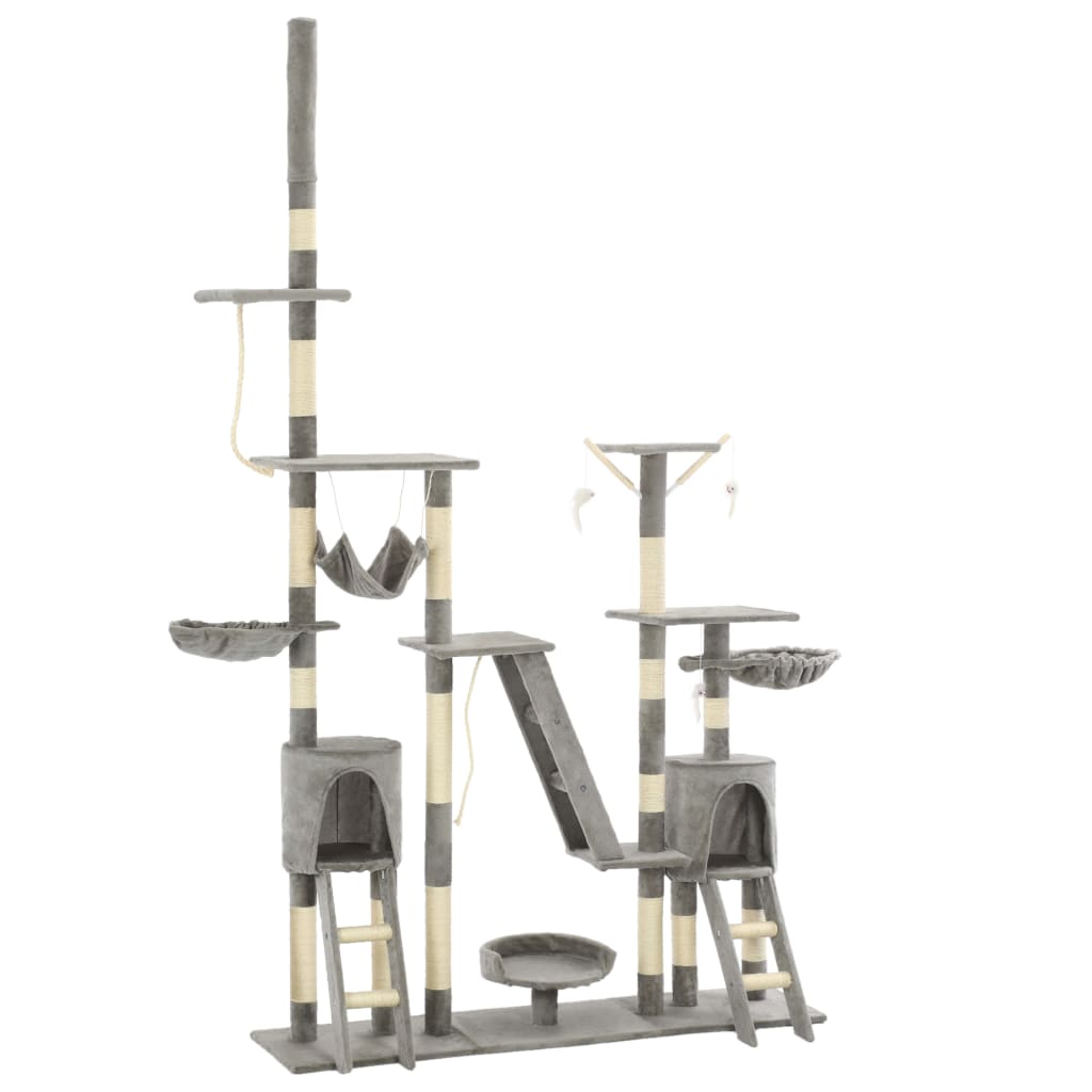 Vidaxl Cat rasking Post con graffi di sisal 230-250 cm grigio