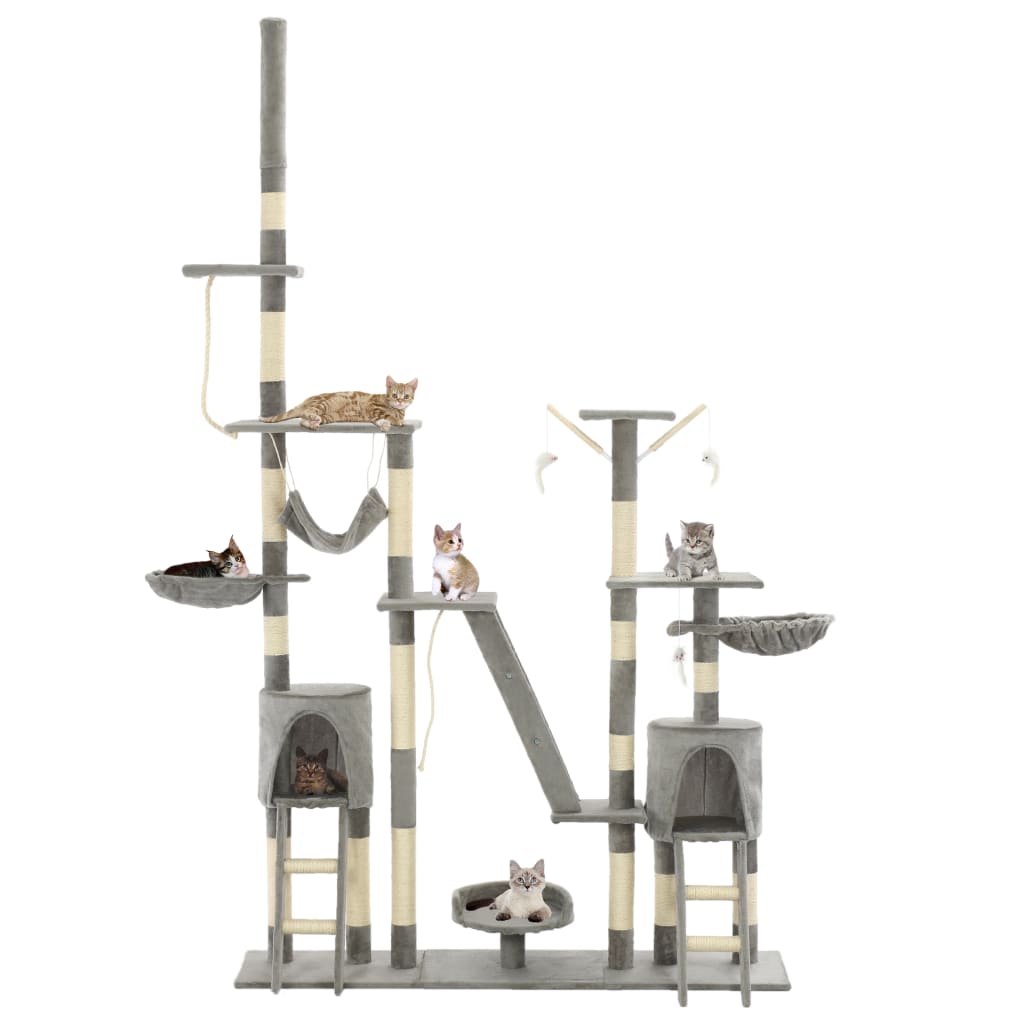 Vidaxl Cat rasking Post con graffi di sisal 230-250 cm grigio