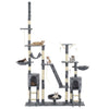Vidaxl Cat Pole con postes de rascado de sisal 230-250 cm Pootprints Gray