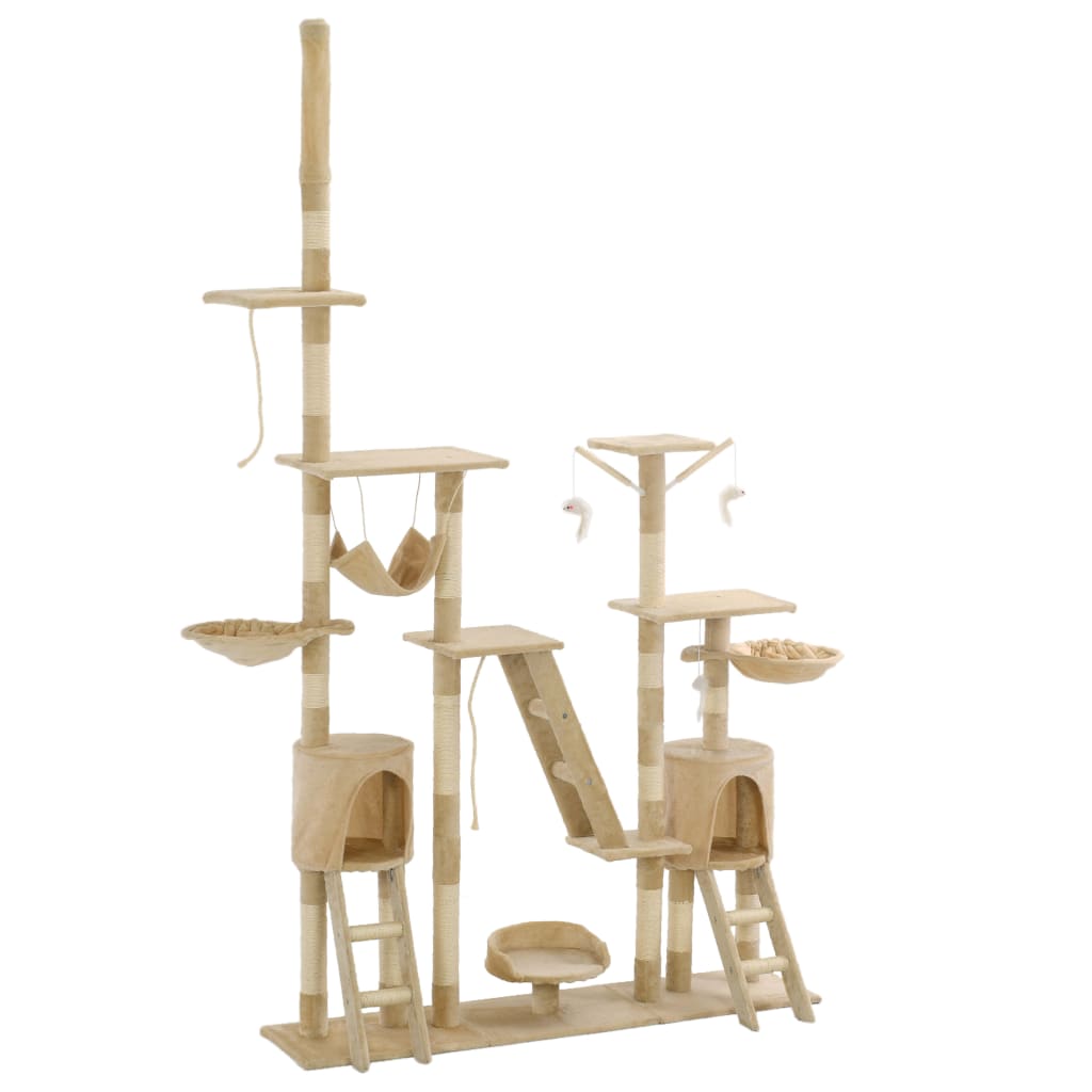 Vidaxl Cat Grakeding Post con graffi di sisal 230-250 cm beige
