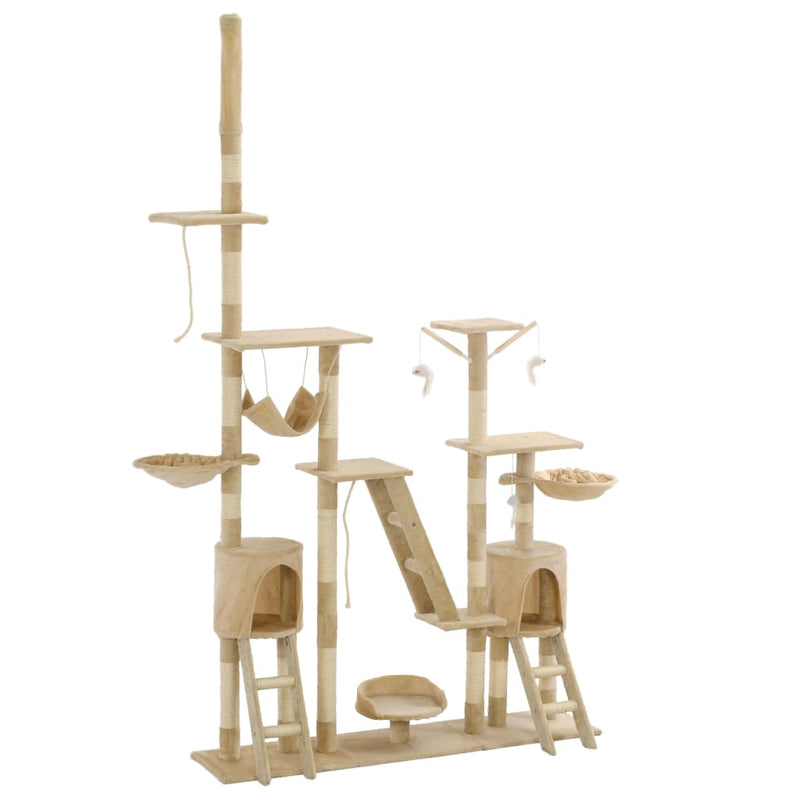 Vidaxl Cat Grakeding Post con graffi di sisal 230-250 cm beige