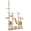 Vidaxl kattenkrabpaal met sisal krabpalen 230-250 cm beige