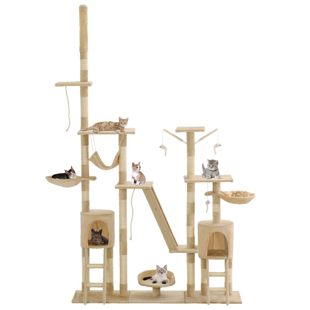 Vidaxl Cat Grakeding Post con graffi di sisal 230-250 cm beige