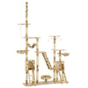 Vidaxl Cat Pole con postes de rascado de sisal 230-250 cm Pootprints beige