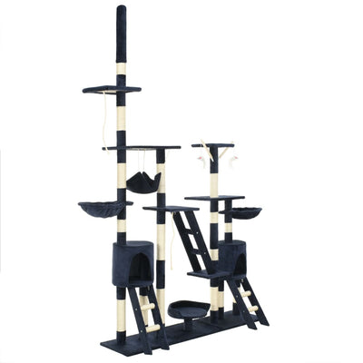 Vidaxl Cat Rastreing Post con postes de rascado de sisal 230-250 cm azul