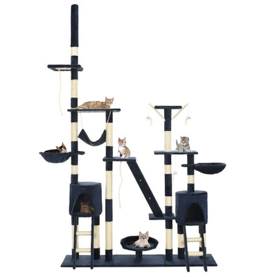 Vidaxl Cat Rastreing Post con postes de rascado de sisal 230-250 cm azul